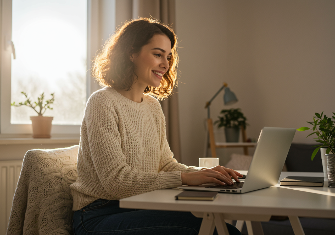 Persoon die webshop bouwt