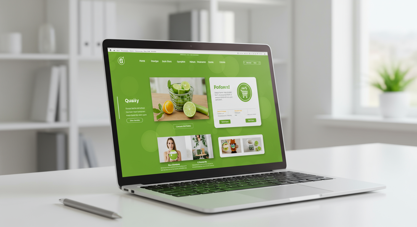 Webshop dashboard op laptop